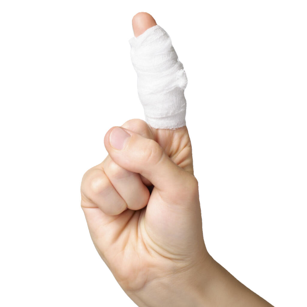 Image of a bandaged finger